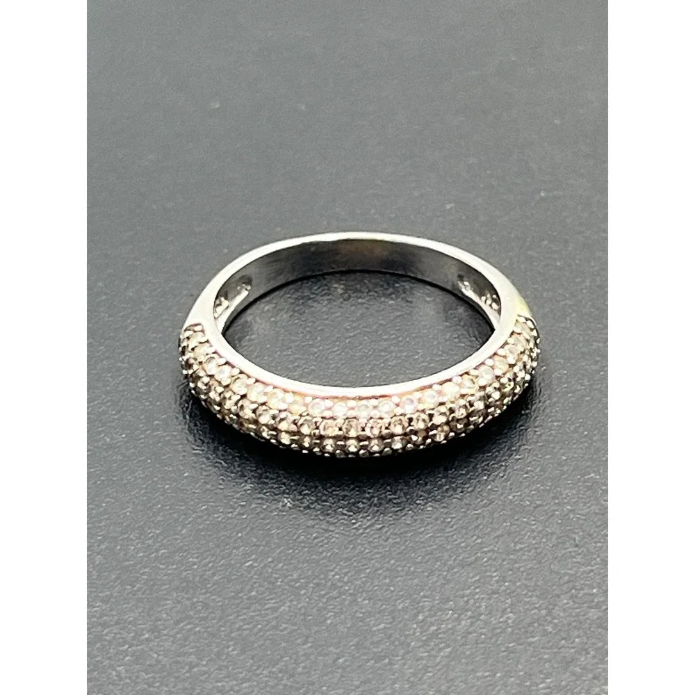 FZN Fuzion Creations Vintage Designer Cubic Zirconia Sterling Silver Ring sz 6.5